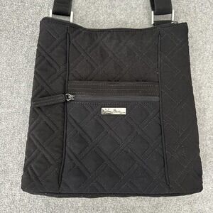 Vera Bradley Crossbody Bag Black Quilted Microfiber Athleisure Travel Commuter